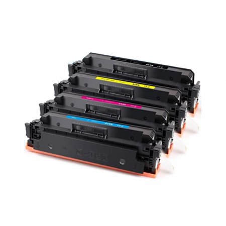 HP 415X - kompatibilní sada CMYK tonerů bez čipu (XL kapacita)