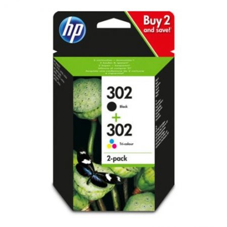 HP 302 combo černá + barevná ink. náplň X4D37AE originální