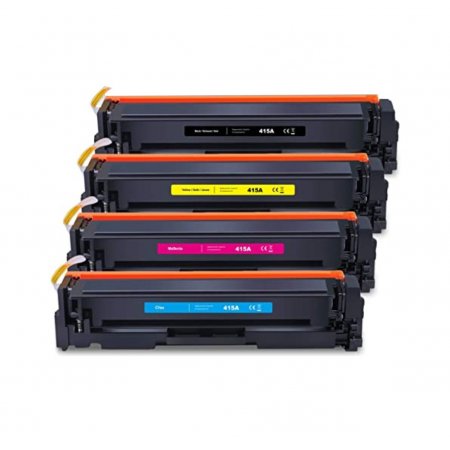 HP 415A - kompatibilní sada CMYK tonerů bez čipu