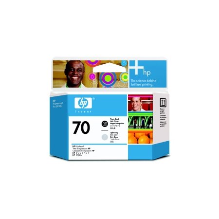 HP no 70 foto černá a sv. šedá tisk hlava, C9407A originální