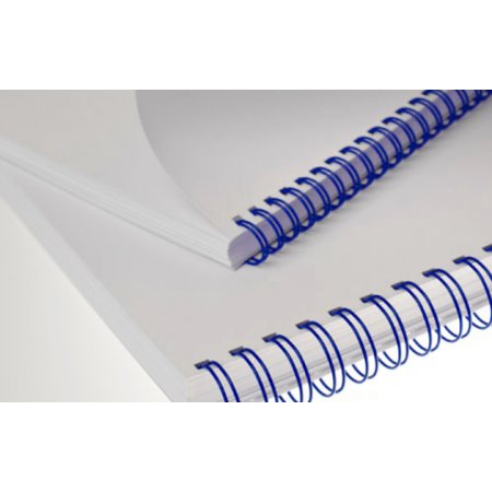 Kovové hřbety modré 3:1 pro drátěnou vazbu, průměr 14,3mm, vazba max 120 listů, 100ks