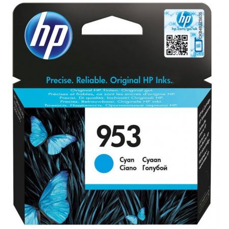 HP 953 azurová inkoustová kazeta, F6U12AE originální