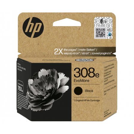 HP 308e ink. náplň EvoMore černá, 7FP22UE originální (320str.)
