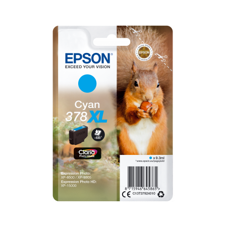 Epson Singlepack Cyan 378 XL Claria Photo HD Ink originální