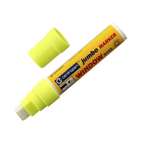 Speciální žlutý značkovač Jumbo Window na sklo, zrcadla a výlohy 