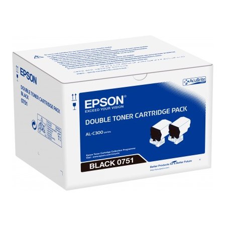 Double pack Toner Black -  Epson WorkForce AL-C300 originální