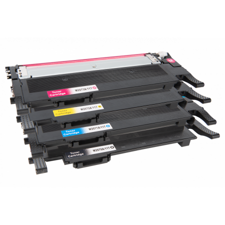 HP 117A - kompatibilní sada CMYK Topprint tonerů s čipy