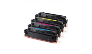 HP 415X - kompatibilní sada CMYK tonerů bez čipu (XL kapacita)