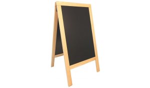Nabídková stojanová tabule SANDWICH 135x70 cm, přírodní dřevo