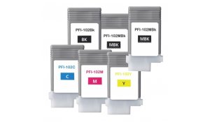 Canon PFI-102 - renovovaná sada všech 6 barev
