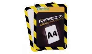 Magneto - bezpečnostní magnetický rámeček A4, žluto-černý - 2 ks