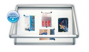 Venkovní horizontální vitrína 75x70cm (6xA4), voděodolný ALU rám, magnetický vnitřek 