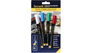 Sada 4 tenkých popisovačů 1-2 mm v blisteru, různé barvy