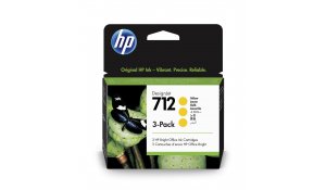HP 712 Ink. náplň žlutá, trojbalení; 3ED79A originál